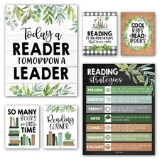 Motivational Reading Posters for Classroom Elementary  6 Reading Strategies P...