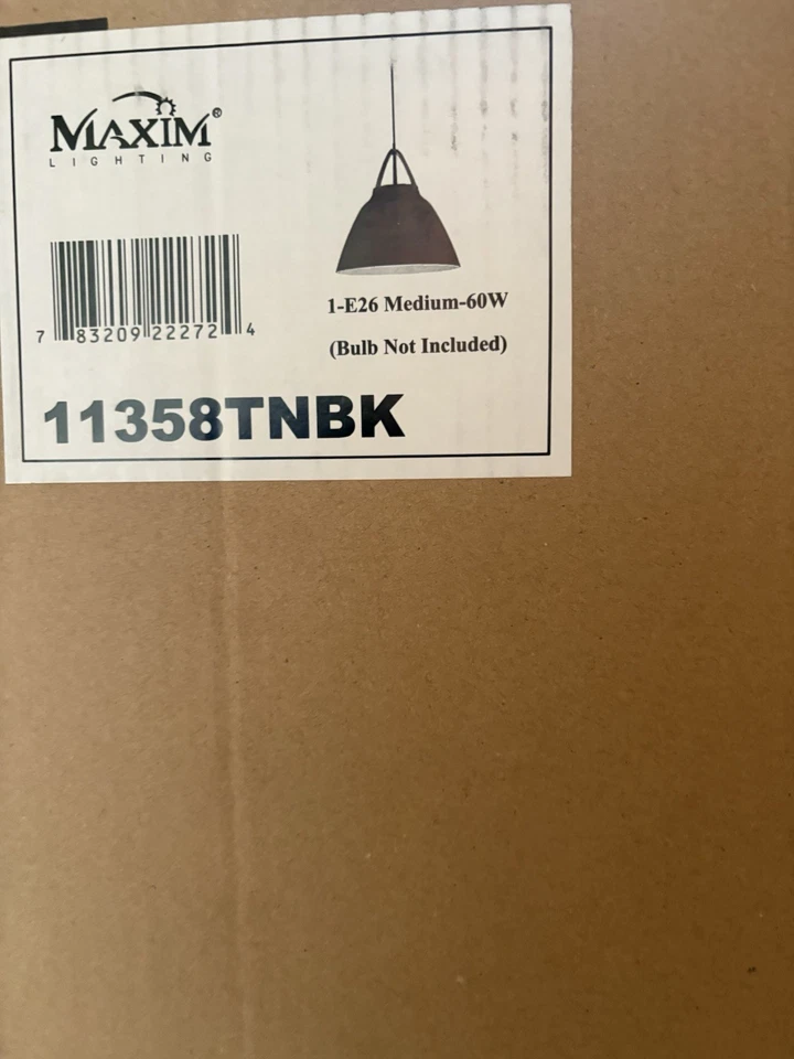Maxim Lighting 11358TNBK Colgante Nórdico Cuero Tostado/Negro Foto 4 de 4
