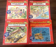 4 Vintage The Magic School Bus Books  by Joanna Cole Illustrated  by Bruce Degen