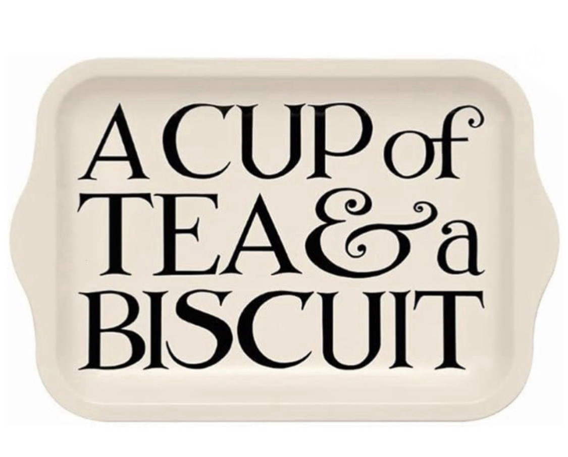 Emma Bridgewater Toast and Marmalade ‘a cup of tea & a biscuit’ small tray BNWT