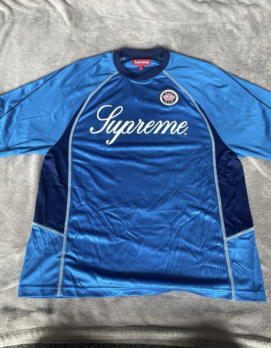 ウェア Supreme Jacquard Soccer JerseyShort Blue Supreme Jacquard Soccer Jersey Blue And Soccer Shorts Blue Medium