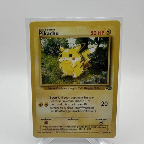 Pokémon Pikachu Jungle Common Regular 60/64 50 HP Basic English 1999