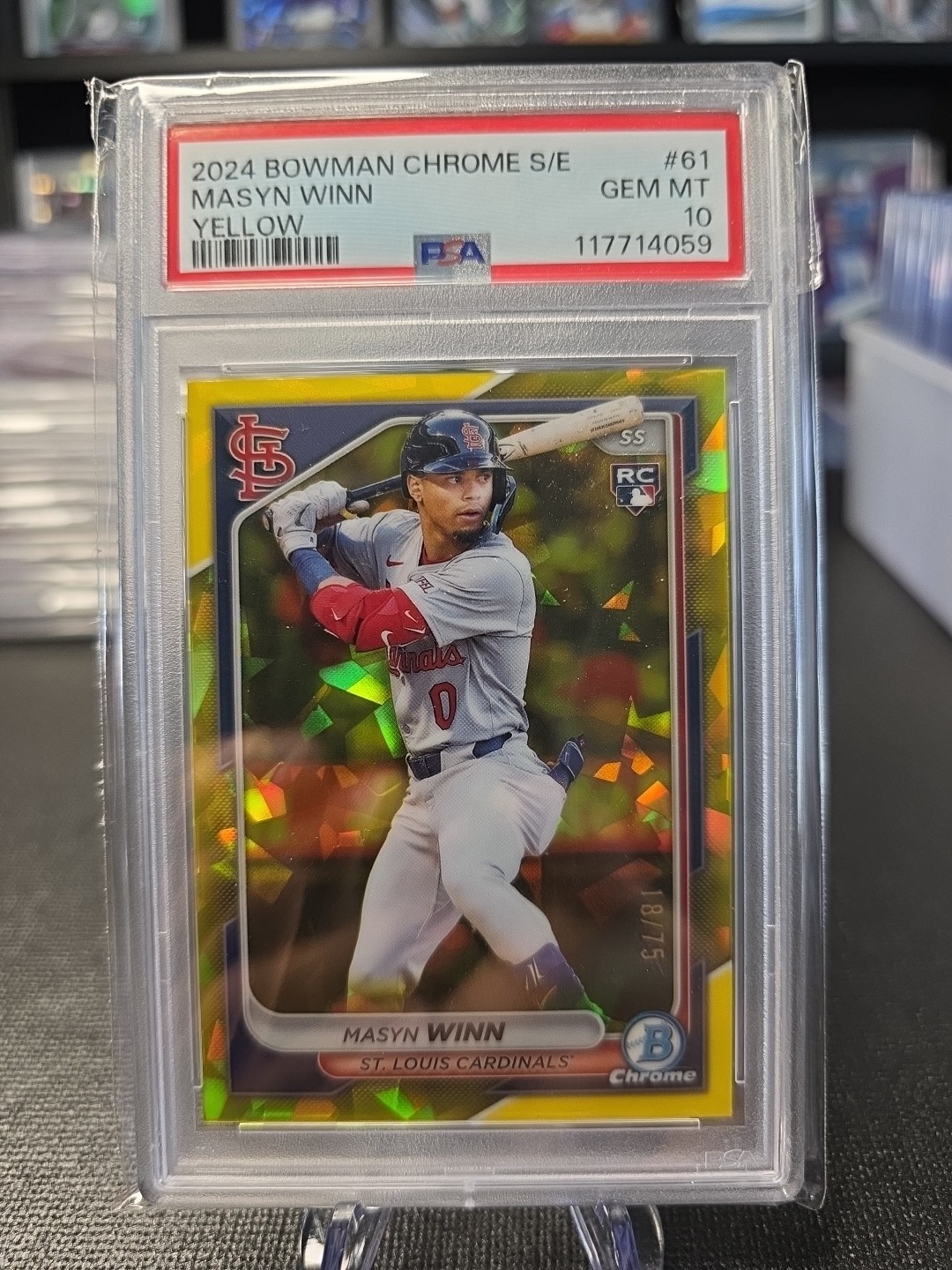 2024 Bowman Chrome Sapphire Edition - Masyn Winn #61 Yellow /75 (RC)