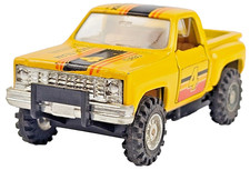 1:49 Scale Chevy 4x4 Pickup Truck Colour Yellow Die-cast Model Vintage Unboxed.