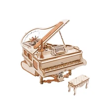 ROKR 3D Wooden Puzzles for Adults 223pcs Piano Model Kit 1:20 Scale Building ...