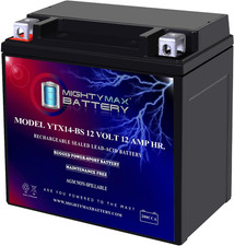 YTX14-BS - 12 Volt 12 AH, 200 CCA, Rechargeable Maintenance Free SLA AGM Motorcy