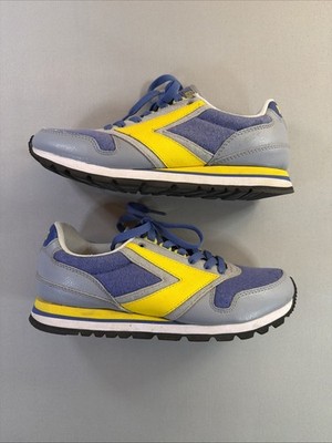 Brooks Heritage Chariot Sneakers Vintage Shoes Retro Blue Yellow Womens Size 9.5