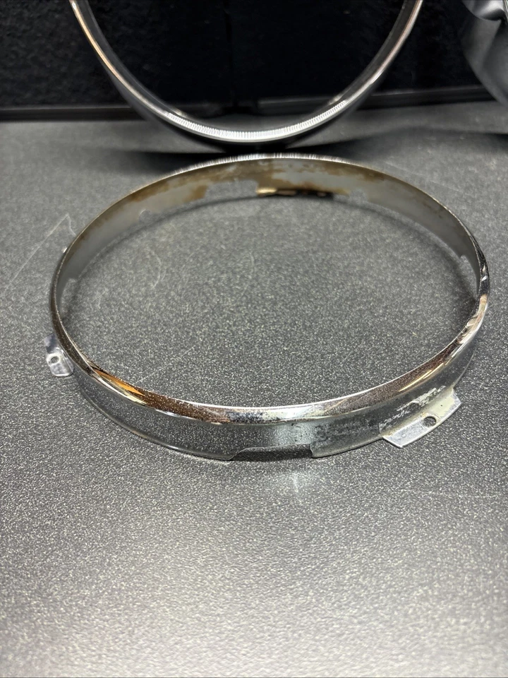 Rolls Royce 1955-62 Silver Cloud cromo faro bisel par y anillo de retención OEM Foto 4 de 4