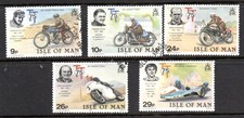 Isle of Man: 1982 used set of Tourist Trophy stamps - SG218/222