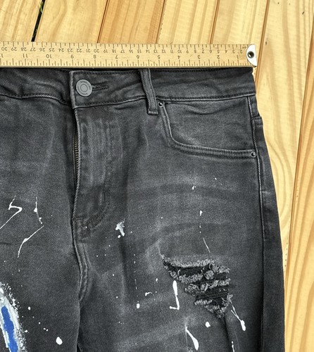 EMBELLISH Denim Men's Blue Jeans, Size 34, Distress - Picture 11 of 14