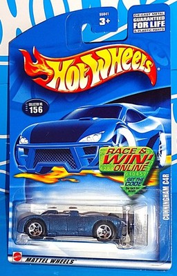 Hot Wheels 2002 Mainline Release #156 Cunningham C4R Blue w/ White Stripes 5SPs