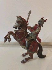 Vintage ELC Medieval Red Knight and Rearing War Horse Toy Figure Set