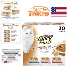 Nutritious Wet Cat Food Variety Pack for Digestive and Skin Health 30 Cans