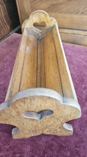 Edwardian antique book rack solid oak extending desktop Arts & Crafts bookcase