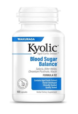 Kyolic Aged Garlic Extract Formula 112, Blood Sugar 100 Count (Pack of 1) 