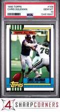 1990 TOPPS #108 CHRIS DOLEMAN VIKINGS HOF PSA 10