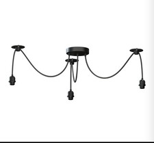 Quincy 8216 Triple spider Pendant Ceiling Light Matt Black 240v Feature Light
