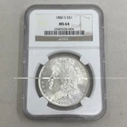 1880 S S$1 MS 64 Morgan Silver Dollar 90% Silver Coin