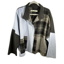 Cameleon Vintage Jacket Women Large Patchwork 100 Wool Blend Buttom Pockets USA