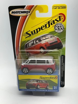 Matchbox Superfast #31 Volkswagen Microbus Concept, Red & Silver, 1:64, NIB