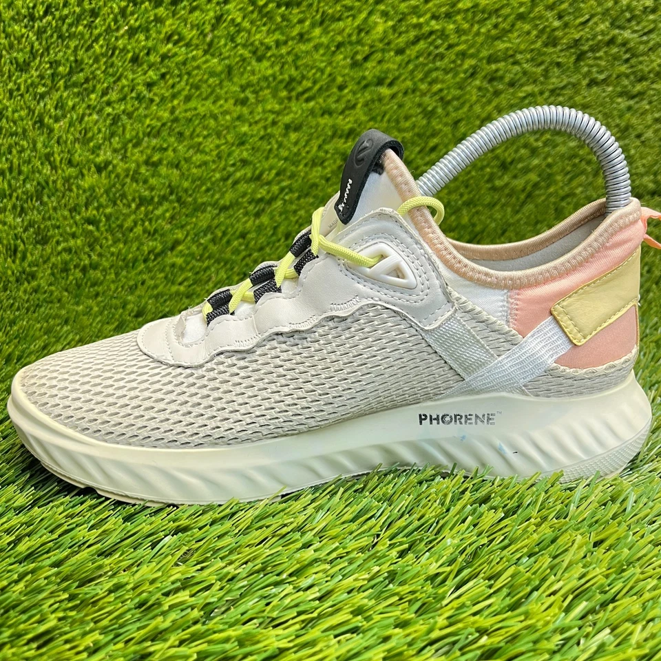 Ecco ATH-1FW женщин размер 5-5,5 желтовато-коричневый сетки розовый ходьбы кроссовки - Изображение 2 из 4