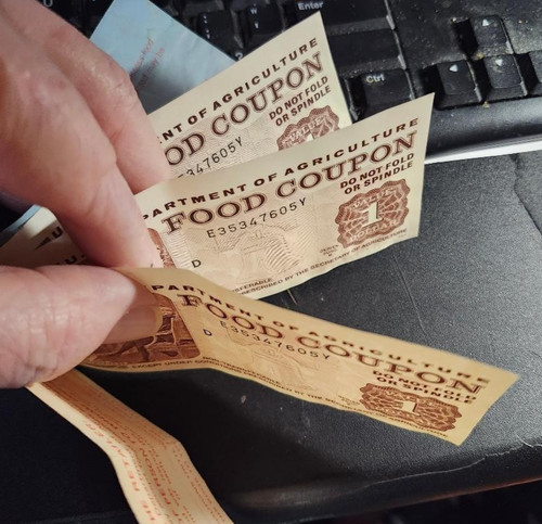 Food Stamps COUPONs FFROM US $65.00 booklet 3 $1.00 ONLY TOKEN SCRIP USDA