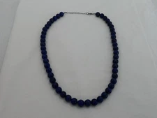 Very Nice 20" Lapis Necklace with a Sterling Silver Catch UZ-9