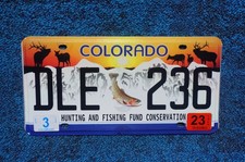 2023 Colorado Hunting Fishing License Plate Wildlife Hunt Fish 2023 Colorado Hunting Fishing License Plate Wildlife Hunt Fish