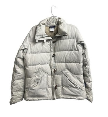 Patagonia Ivory Toggle Down Puffer Jacket Sz L