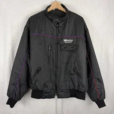 Vintage BF GOODRICH Jacket Cafe Racer Insulated Pinstripes Coat Mens XL