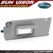 Gray Left Driver Sun Visor w/ Light & Mirro...