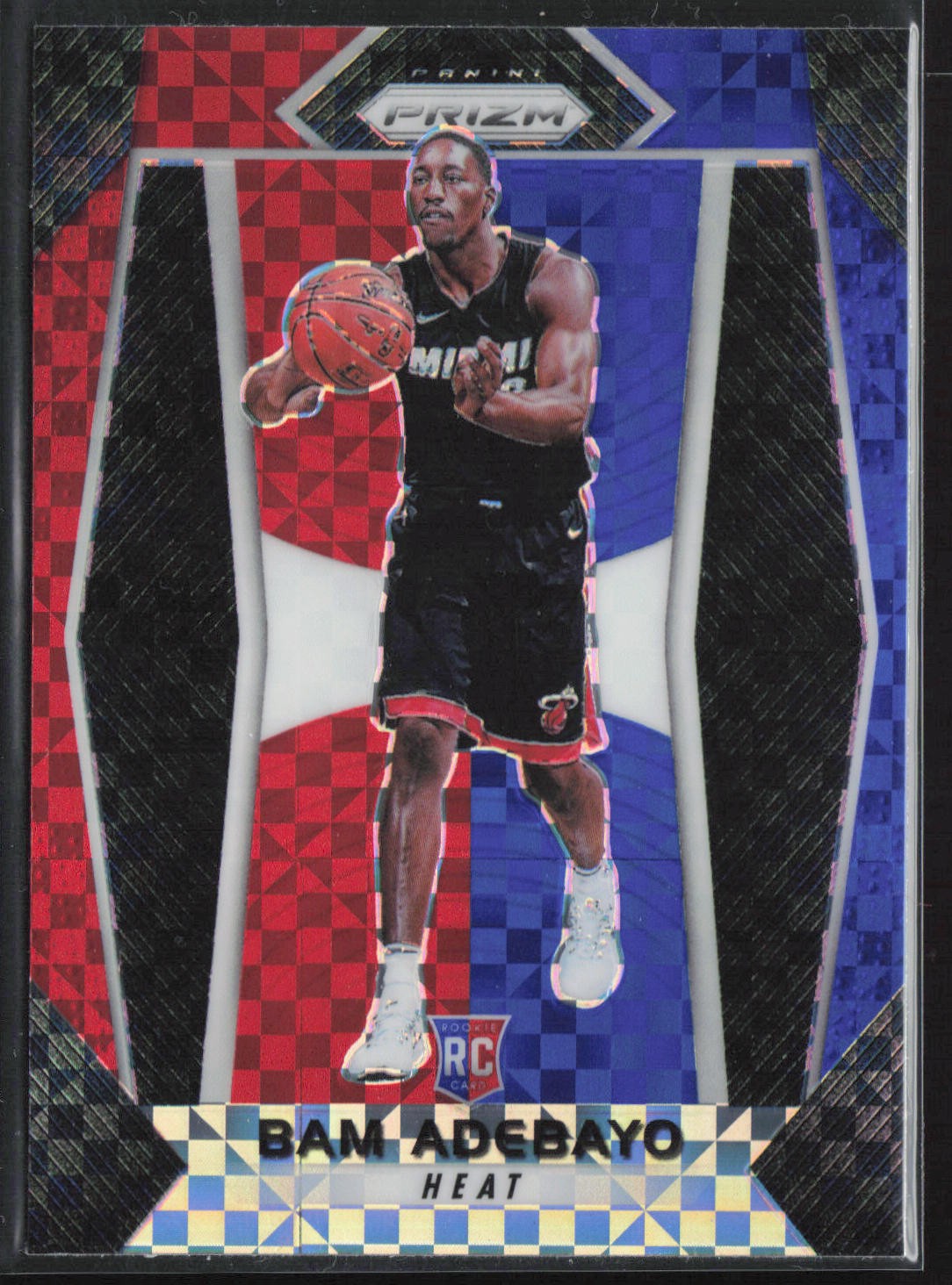 2017-18 Panini Prizm #51 Bam Adebayo Prizm Red White and Blue Rookie RC