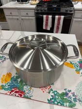 Made In Cookware - 8 Quart Stock Pot All Brushed Stainless Steel 5-Ply Clad