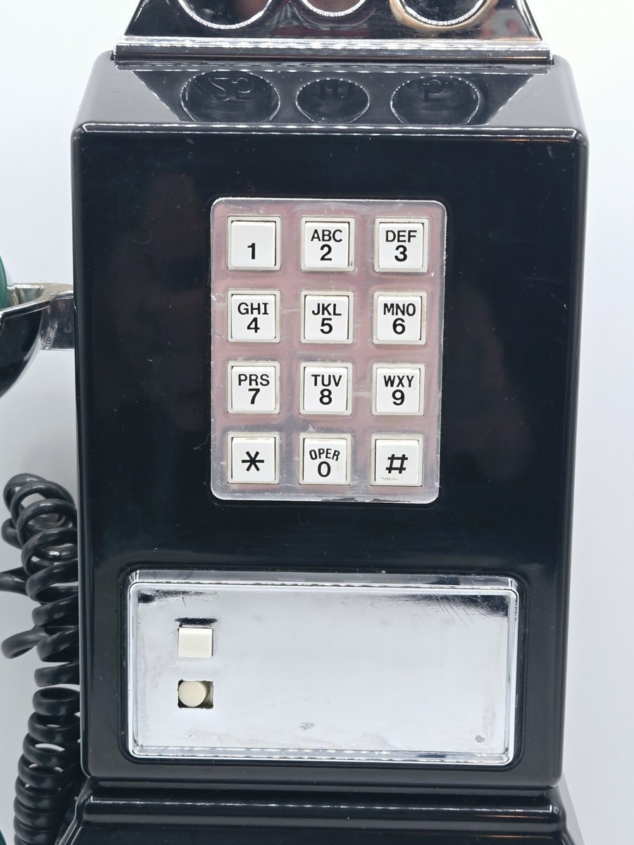 1980s vintage Teleconcepts pay phone 13.5” Retro coin bank-prop NO