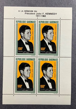 Gabon, Postage Stamp, #C27a Sheet Mint NH, 1964 John F. Kennedy