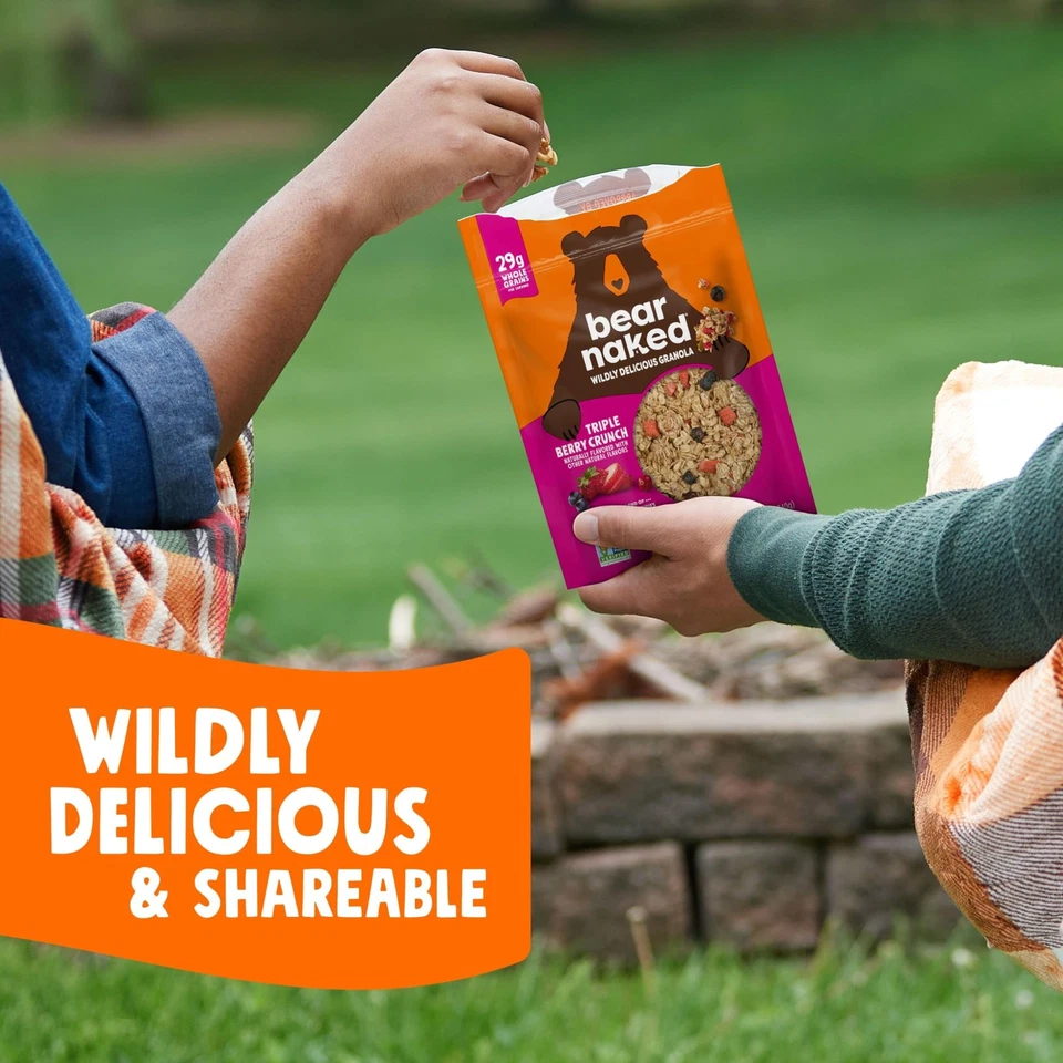 Bear Naked Granola Cereal Desayuno Snacks Triple Berry 6 Bolsas Foto 4 de 4