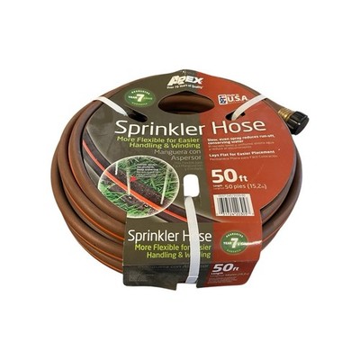 APEX Sprinkler Hose 50  Slow, Even Spray Reduces Run-off - Lays Flat