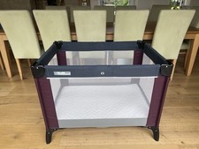 Mammas and Papas Travelling Cot with Mattress Grey  used
