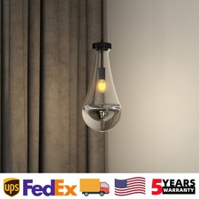 1 Light Raindrop Chandelier Kitchen Island Pendant Lights Black Ceiling Fixtures