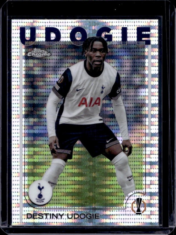 2024-25 Topps Chrome UEFA Destiny Udogie Pulsar Refractor #71 Tottenham