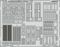 MW22 Eduard 73721 Sunderland Mk.Iii Interior 1/72 Pe Set For Special Hobby