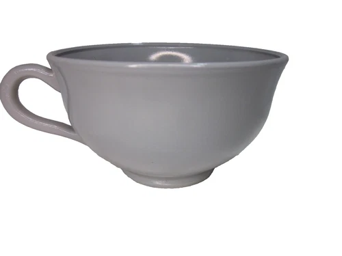 Vintage Hazel Atlas 3 3/4" x 2"  Coffee Tea Cup Moderntone Platonite Gray