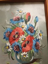 Orginal Bild mit Blumenmotiv 24 x 30 cm