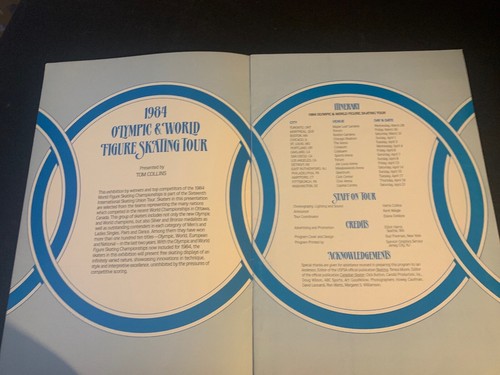 OLYMPIC WORLD FIGURE SKATING CHAMPIONS PROGRAM 14 X 10 1984 - Picture 2 of 11
