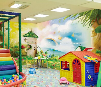 3D Dream Town Rainbow G13861 Wallpaper Wall Murals Removable Self-adhesive Honey