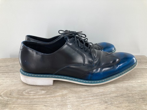 Cole Haan Air Soles Formal Oxford Dress Shoes C08220 India Size 13 Blue Leather - Picture 15 of 16