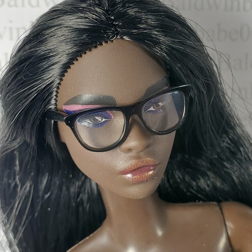 GLASSES Q~11.5" 1/6 FEMALE FASHION DOLL BLACK FRAME CLEAR LENS READING ACCESSORY - Picture 9 of 11