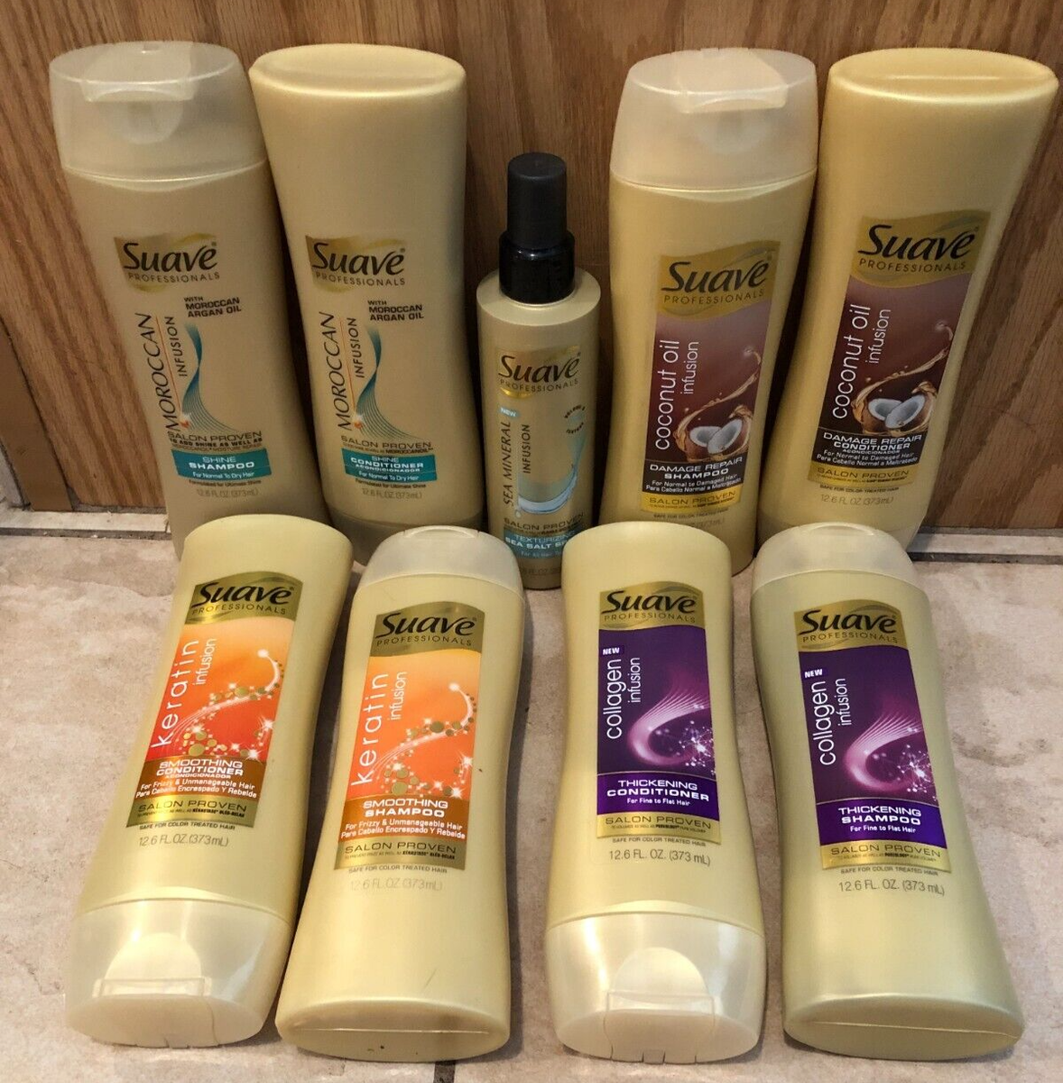 6 Suave Moroccan,Keratin,Coconut,Sea Salt,Collagen Shampoo