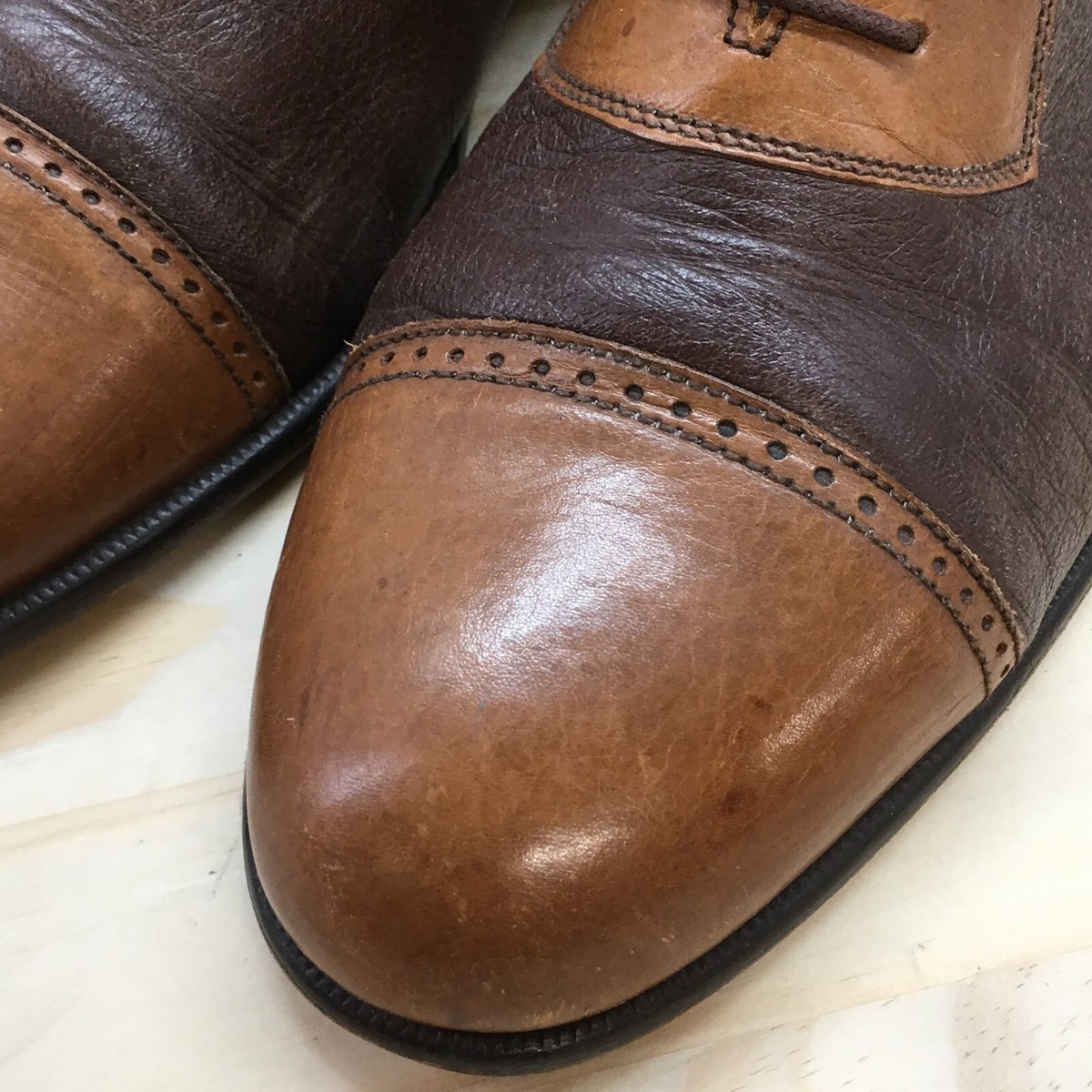 To Boot New York Shoes Mens 10 Brown Leather Lace Up Cap Toe Dress Oxfords To Boot New York - Knoll Cognac Leather Cap-Toe Dress Shoe main image 2