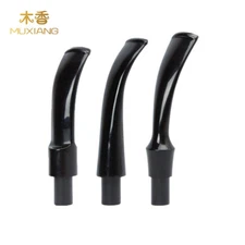 3 Pcs Plastic Mouthpiece Bent Smoking Pipe Taper Stem Accessories 9mm Filter